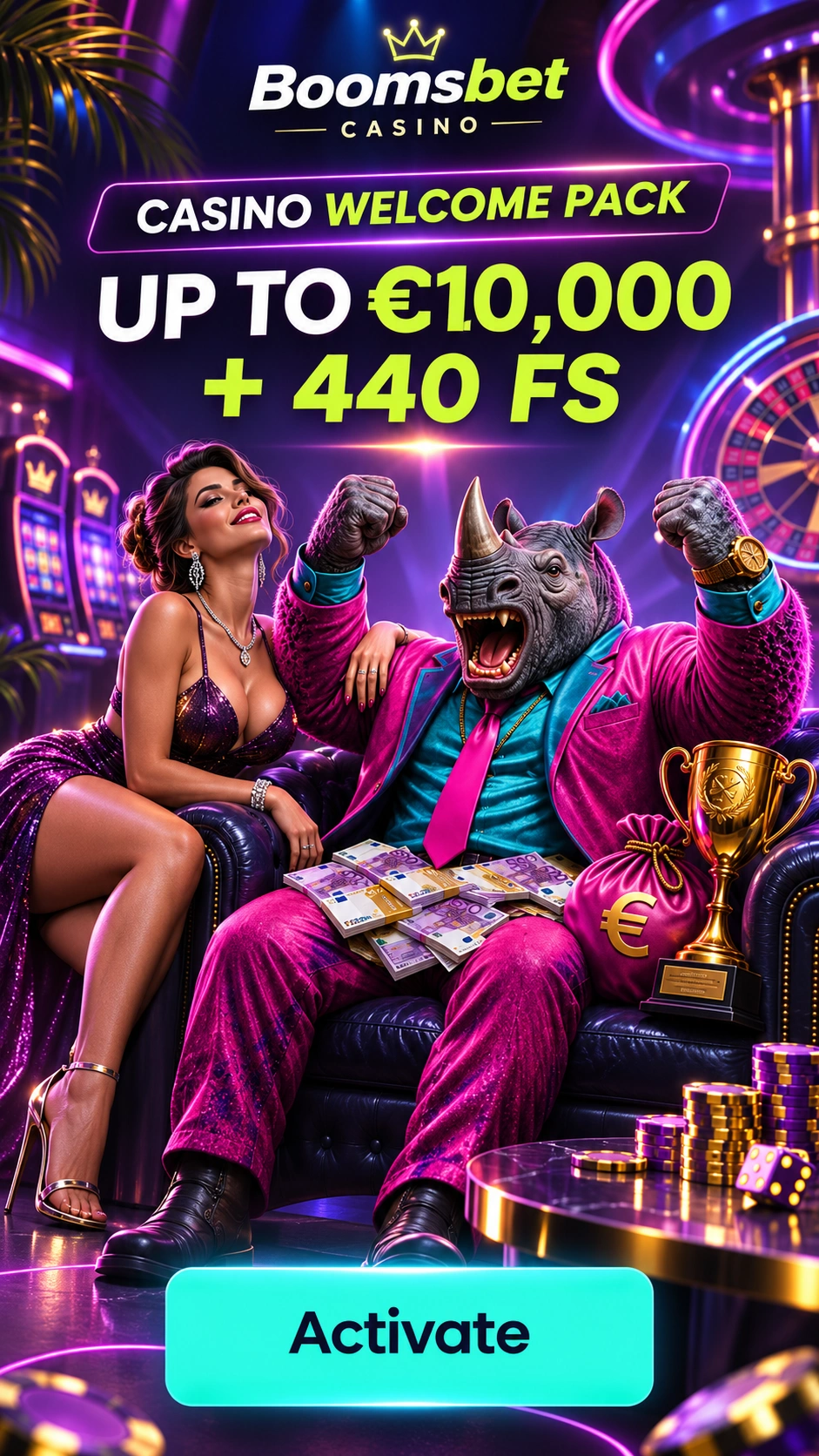 Aperçu de la page d’affiliation Boomsbet Casino Online
